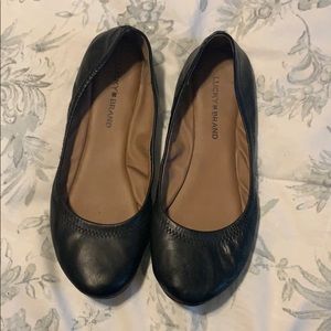 Women’s Lucky Brand black leather flats
